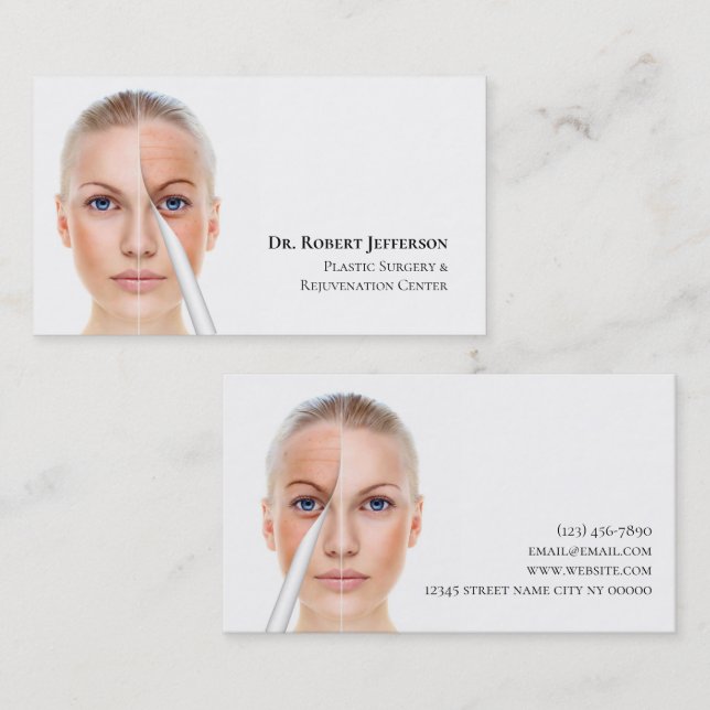 Plastic Surgery & Rejuvenation Centre Business Card (Front/Back)