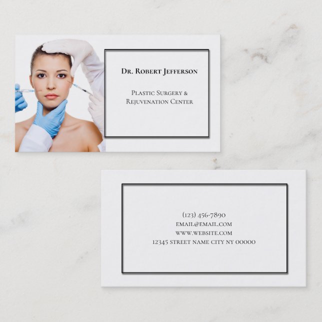 Plastic Surgery & Rejuvenation Centre Business Card (Front/Back)