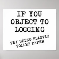Plastic Toilet Paper Funny Poster