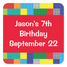 Plastic Toy Bricks Boy's Birthday Party Favour