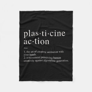Plasticine Action Definition Minimalist Support Hu Fleece Blanket
