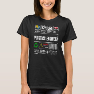 Plastics Engineer Label Skills Solving Coffee Wine T-Shirt