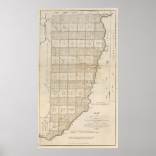 Plat of The Seven Ranges of Townships Poster