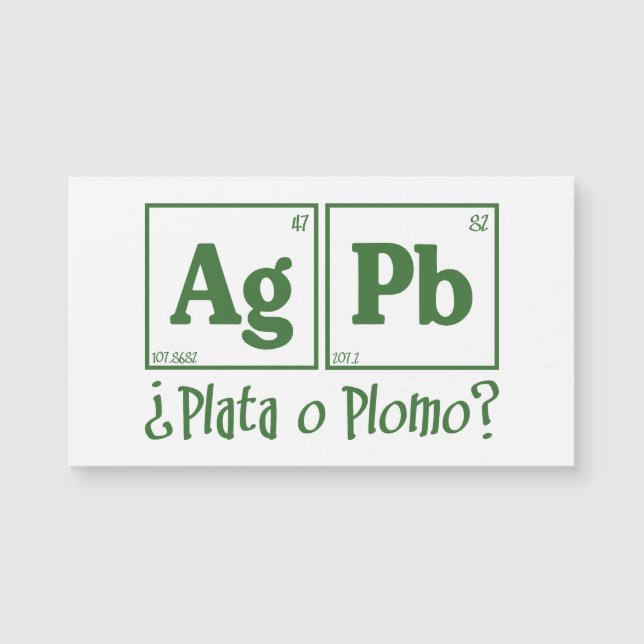 Plata o plomo (Front)