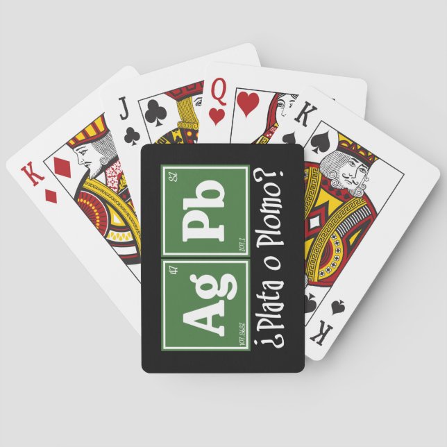 Plata o plomo playing cards (Back)