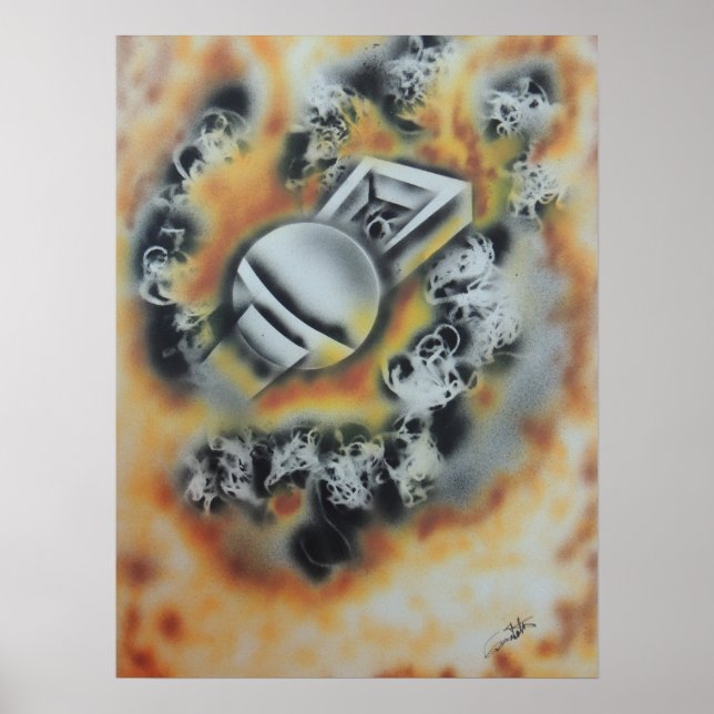 Plata - Unusual Airbrush Design Poster (Front)