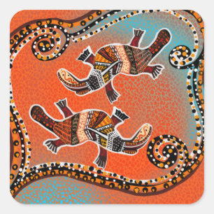 PLATAPUS ART SQUARE STICKER