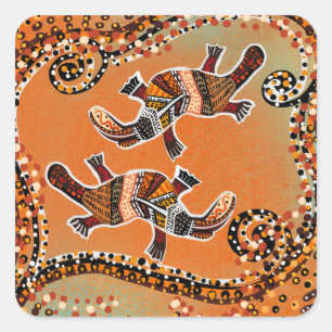 PLATAPUS ART        SQUARE STICKER