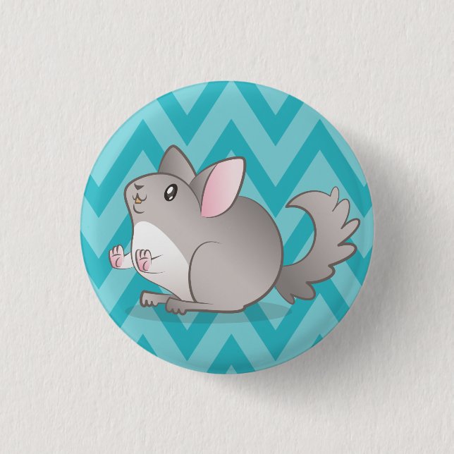 Plate 3,2cm Blue Chinchilla 3 Cm Round Badge (Front)