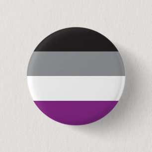 Plate Asexual Flag - Love is Love 3 Cm Round Badge