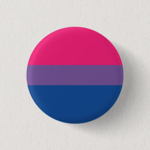 Plate Bisexual Flag - Love is Love 3 Cm Round Badge