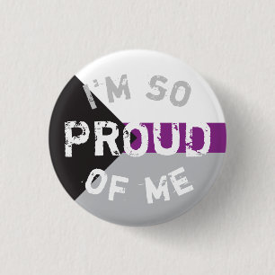 Plate Demisexual Flag Under Proud - Love is Love 3 Cm Round Badge