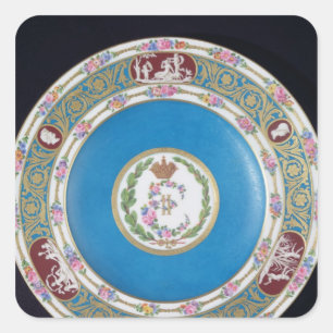 Plate from the service of Empress Catherina II Square Sticker