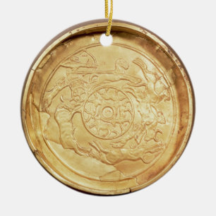 Plate (gold) ceramic tree decoration