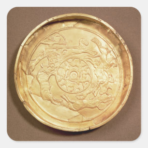 Plate (gold) square sticker