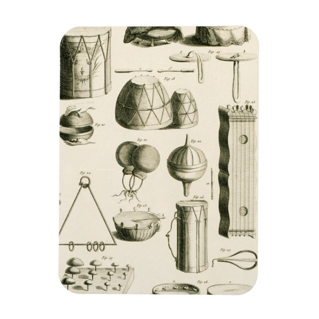 Plate II: Ancient and modern percussion instrument Magnet (Vertical)