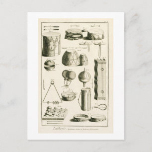 Plate II: Ancient and modern percussion instrument Postcard
