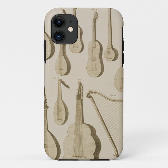 Plate III: Ancient and modern stringed and plucked Case-Mate iPhone Case (Back)