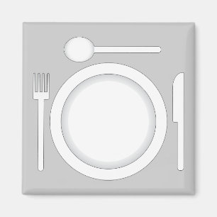 Plate knife fork and spoon magnet