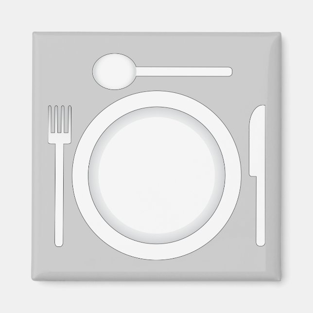 Plate knife fork and spoon magnet (Front)