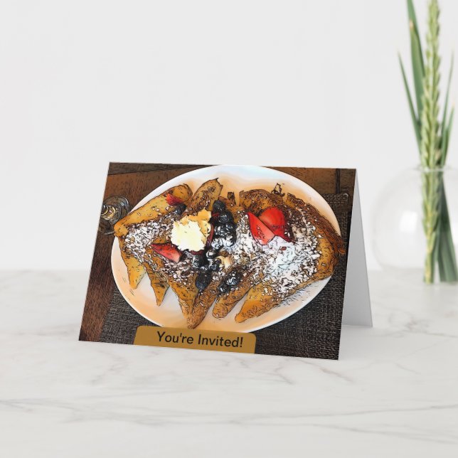 Plate of French Toast with Fruit Art Card (Front)