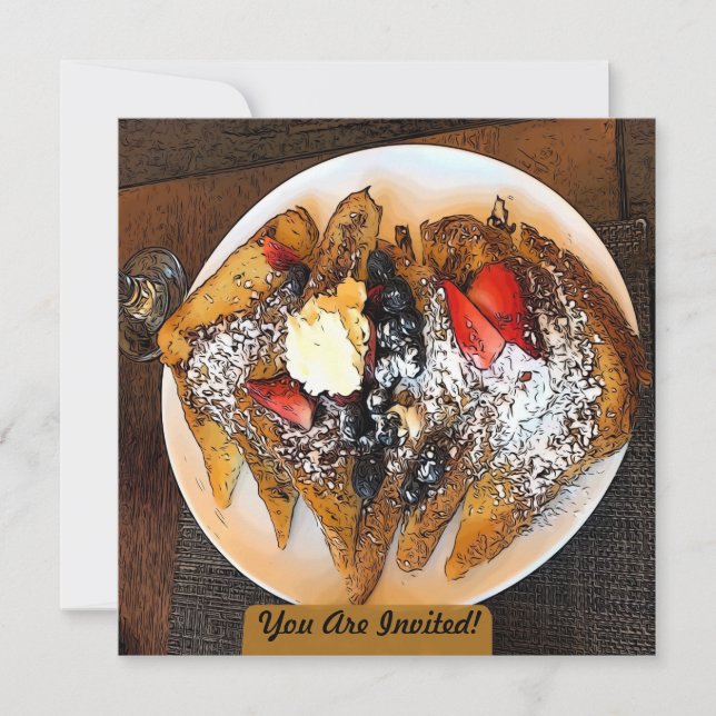 Plate of French Toast with Fruit Art Card (Front)