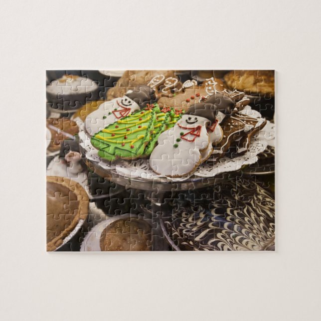 Plate of Fresh Christmas Cookies Jigsaw Puzzle (Horizontal)
