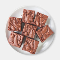 Plate of Homemade Brownies Realistic Food