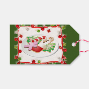 Plate of Homemade Christmas Cookies Gift Tags