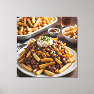 Plate of Poutine Canvas Print