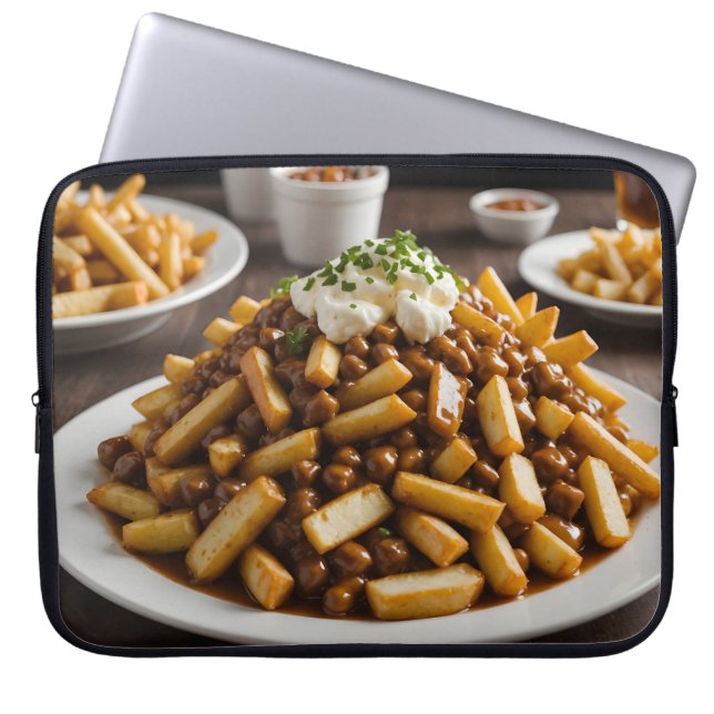 Plate of Poutine Laptop Sleeve (Front)