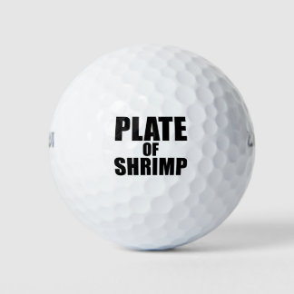 Plate of Shrimp Novelty Funny Food Joke Golf Balls