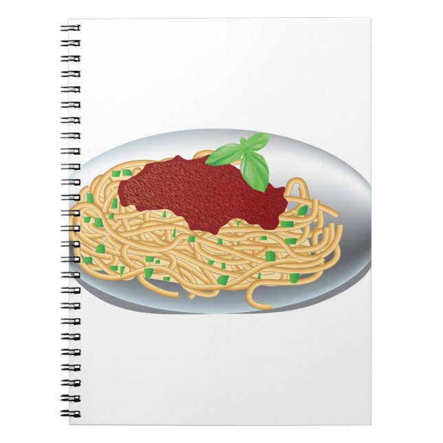 Plate Of Spaghetti Spiral Notebook (Front)