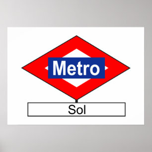 Plate of the tube station of Sun Poster