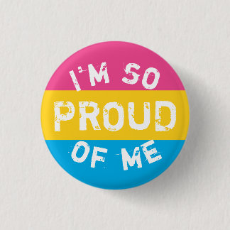 Plate Pansexual Flag Under Proud - Love is Love 3 Cm Round Badge