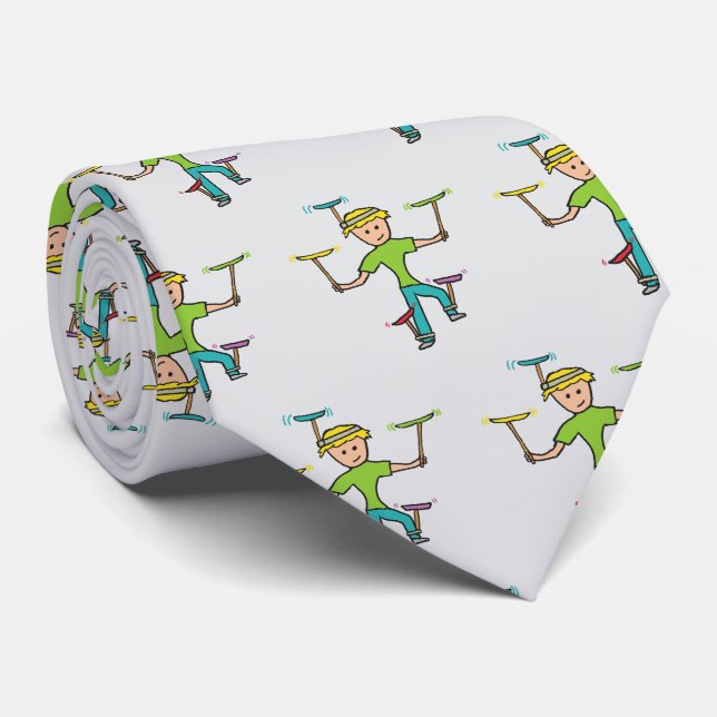 Plate Spinning Tie (Rolled)