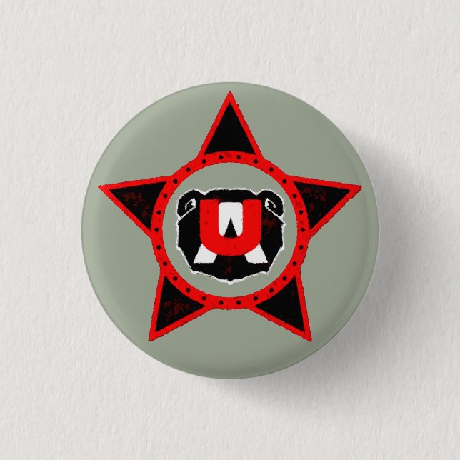 Plate stars ursus 3 cm round badge (Front)