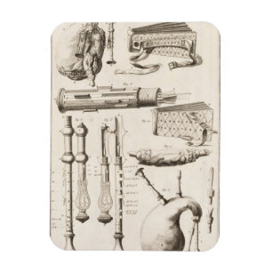 Plate VI: Wind instruments from the Encyclopaedia Magnet