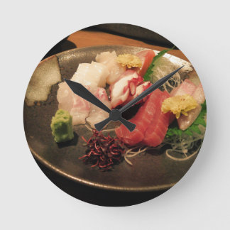 Plate Wasabi Japan Sushi Power Fish Asia Round Clock