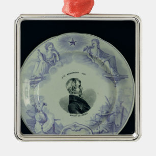 Plate with a portrait of Alexandre Brongniart Metal Tree Decoration
