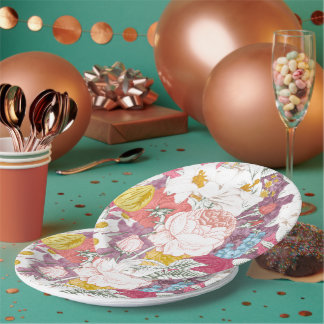 plate with flowering