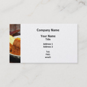 Plate With Sliced Bread and Knives - Platinum Business Card