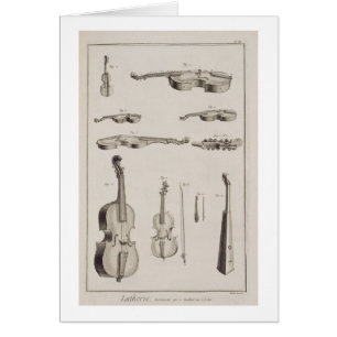Plate XI: Instruments played with a bow, from the