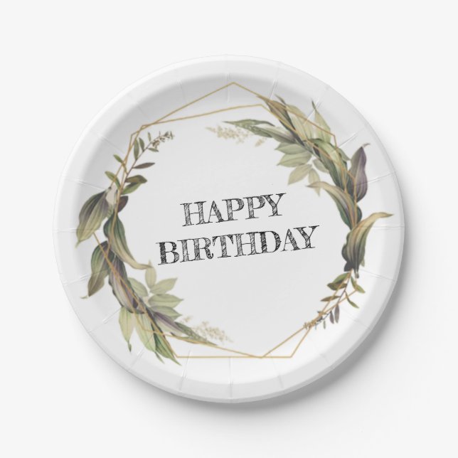 Plates Paper Birthday Party Disposable Supplies 7" (Front)
