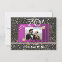 Platinum 70th Wedding Anniversary Black Woven