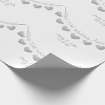 Platinum 70th wedding anniversary personalised wrapping paper<br><div class="desc">Personalised 70th wedding anniversary wrapping paper with platinum heart bunting design. Perfect for parents, grandparents or other family members who are celebrating seventy wonderful years of marriage. The wrapping paper includes space for the names of the husband and wife, and the wedding date of the couple can also be included....</div>