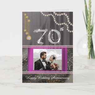 Platinum 70th Wedding Anniversary & Photo Card