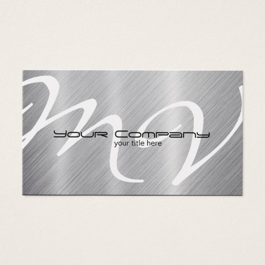Platinum / Aluminium 'look' Business Cards