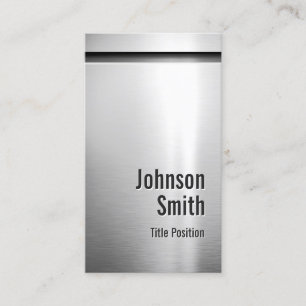 Platinum Aluminium Stainless Steel Look Business Card