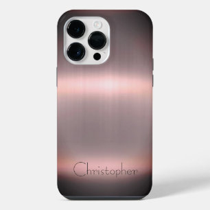 Platinum Bronze Stainless Steel Print iPhone 14 Pro Max Case